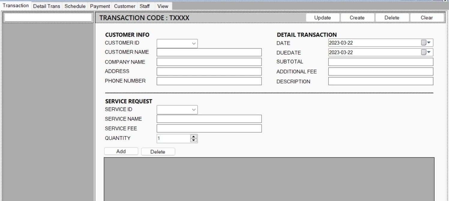 Transaction & Scheduling System
